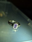 Antique Amythist Gem Ornate Filigree Band, Sterling Silver 925 Ring Size 7.75 — photo 2