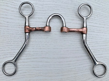 Western Horse Correction Port Bit  Nice Quality, 5 1/4" Copper Mouth, SS Shanks