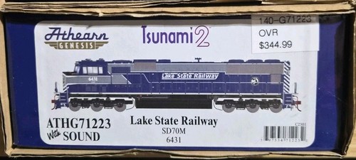 Nuevo en caja Athearn Genesis HO Lake State Railway #6431 SD70M DCC y sonido | Condition: New