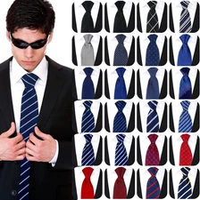 24 Pcs Zipper Ties for Men Adjustable Pre Tied Men'S Necktie Classic Zipper Neck