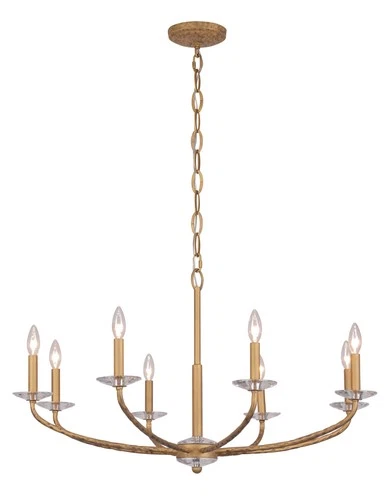 Minka Lavery 5287 Atella 8 Light 36"W Taper Candle Style - Ashen Gold - Picture 12 of 12