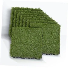 Artificial Grass Turf Tile 12"x12" Synthetic Turf Grass Self-Draining 