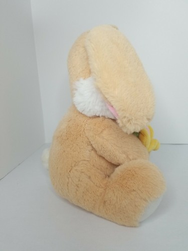 Animal Adventure Bunny Rabbit Plush w/ Flower 2016 Tan & White Stuffed Animal - Picture 4 of 7