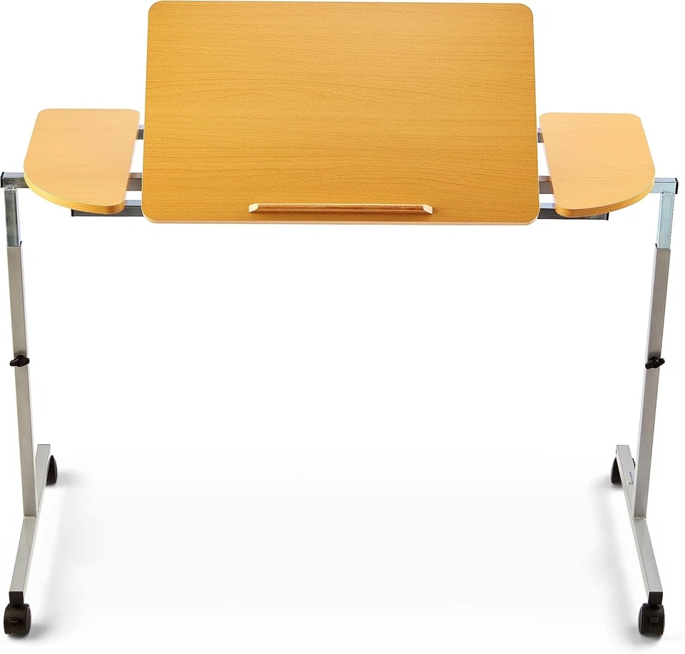 Adjustable Height Tilting Over Bed Table or Over Chair Table & Lockable Castors - Image 3 of 4
