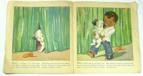 Vintage 1936 Linen Childrens Book Lets Play Train Whitman Ruth Newton 13x12 RARE - Picture 6 of 12