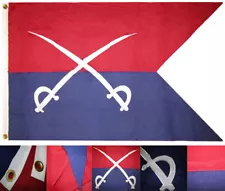 3x5 Embroidered Sewn General Custer 100% Cotton Flag 3'x5' GROMMETS