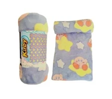 NEW Kirby Silk Touch Plush Throw Blanket Bioworld Nintendo 40” x 50” Stars Blue