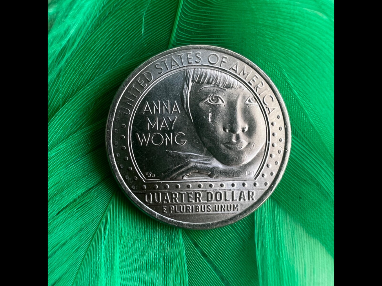 2022 P Crying Error Anna May Wong Quarter Dollar ,Rare to find. Good