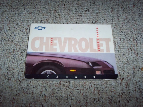 1992 Chevy Camaro Owner User Manual Hatchback Z28 3.4L 5.7L