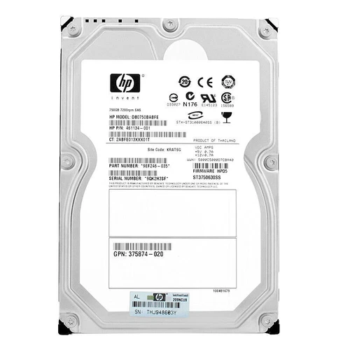 HP DB0750BABFE 750GB 16Mb Cachette SAS 7200 RPM 3.5 " Pouces 461134-001