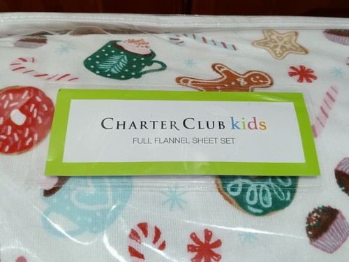 Charter Club Set Lenzuola Bambini 4 Pezzi Flanella Flanella Zucchero Rush, Multicolore, COMPLETO - Foto 6 di 13