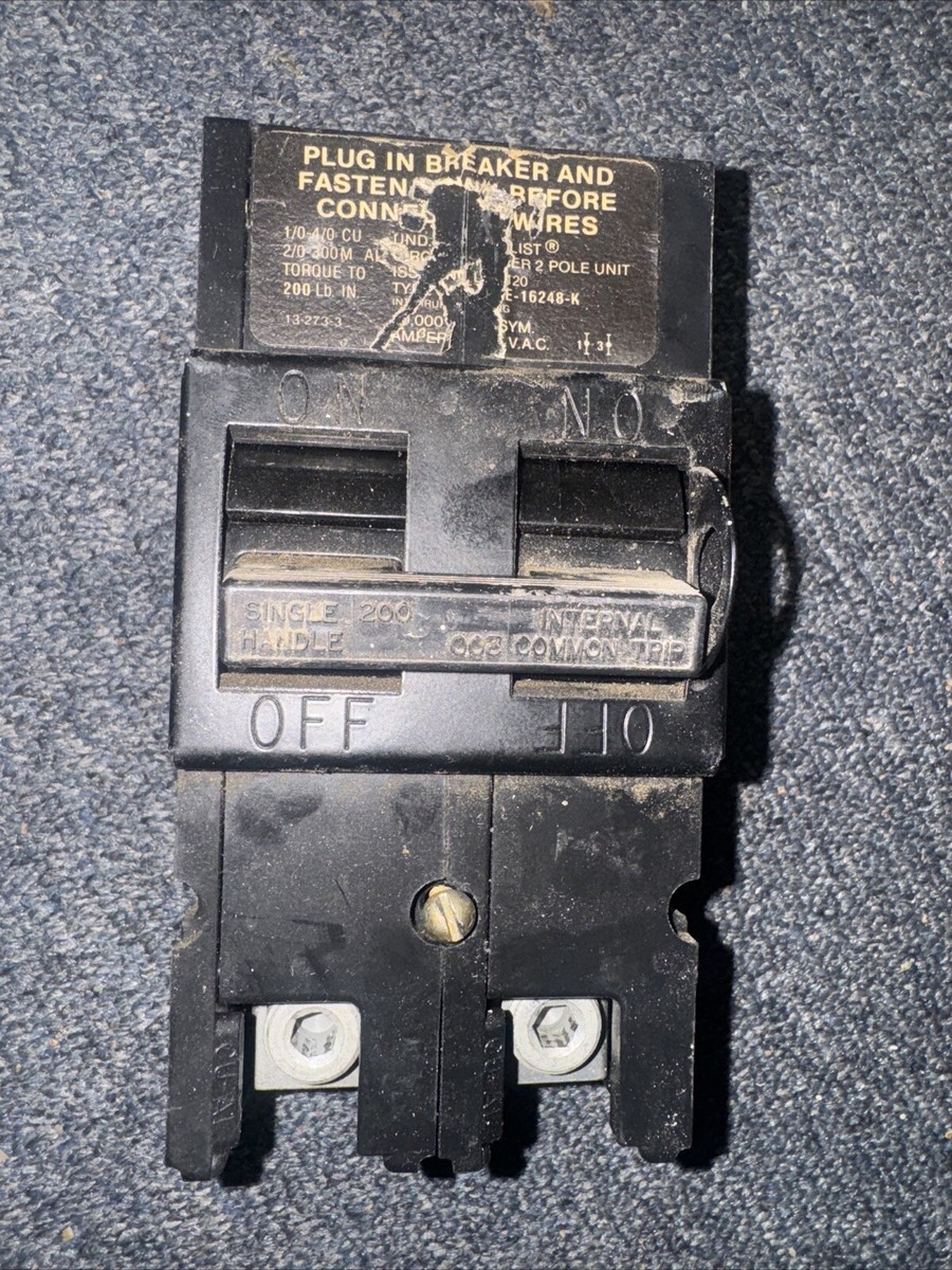 VCTF0.75-2C 2箱　200m Challenger 2 Pole 200 Amp Breaker Type QFP24 E-16248-K | eBay