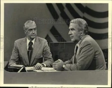 1974 Press Photo Howard K. Smith and Harry Reasoner anchor Election '74, on ABC.