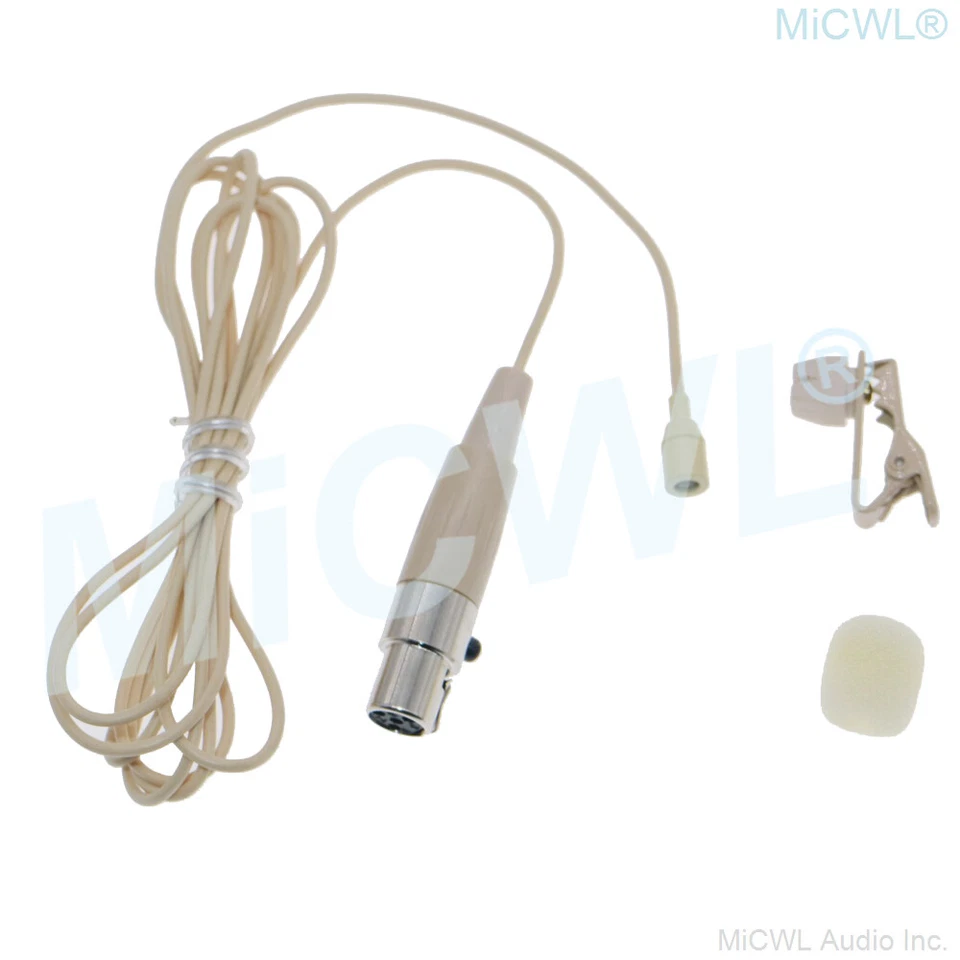 Tie Clip-On Lapel Microphone for Shure Sennheiser Audio Technica MiPro AKG Black - Image 4 of 4