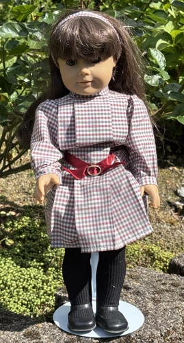 Vtg 90s American Girl Doll Pleasant Company Meet Samantha Parkington Doll w/Stan