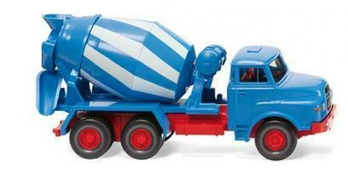 Wiking 068208 - 1/87 Concrete Mixer (MAN) - Blue/White - New
