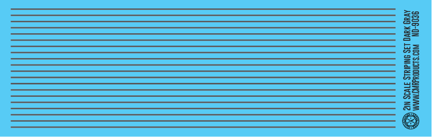 HO Scale - Scale Striping Set 2in Dark Gray