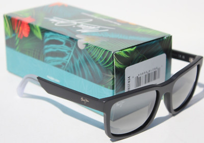 MAUI JIM Stone Shack POLARIZED Sunglasses 862-02 Black Crystal/Gray NEW Italy