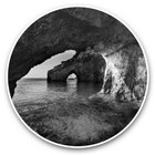 2 x Vinyl Stickers 20cm (bw) - Blue Coastal Cave Nature Art  #36233