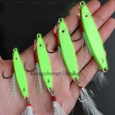 5Pcs 10-30g Fishing Lure Luminous Minnow Bait Saltwater Treble Hooks 4#-8#