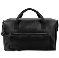 Calvin Klein Men's Black Faux LeatherDuffle Gym/Travel bag