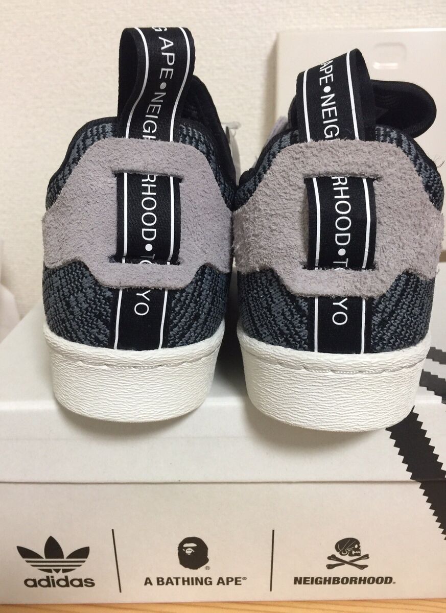 Adidas x bape x neighborhood superstar us9 .5 A bathing ape Adidas x bape x neighborhood superstar us9 .5 A bathing ape