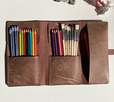 Leder Bleistift Etui Bleistift Rolle Tool Kü...