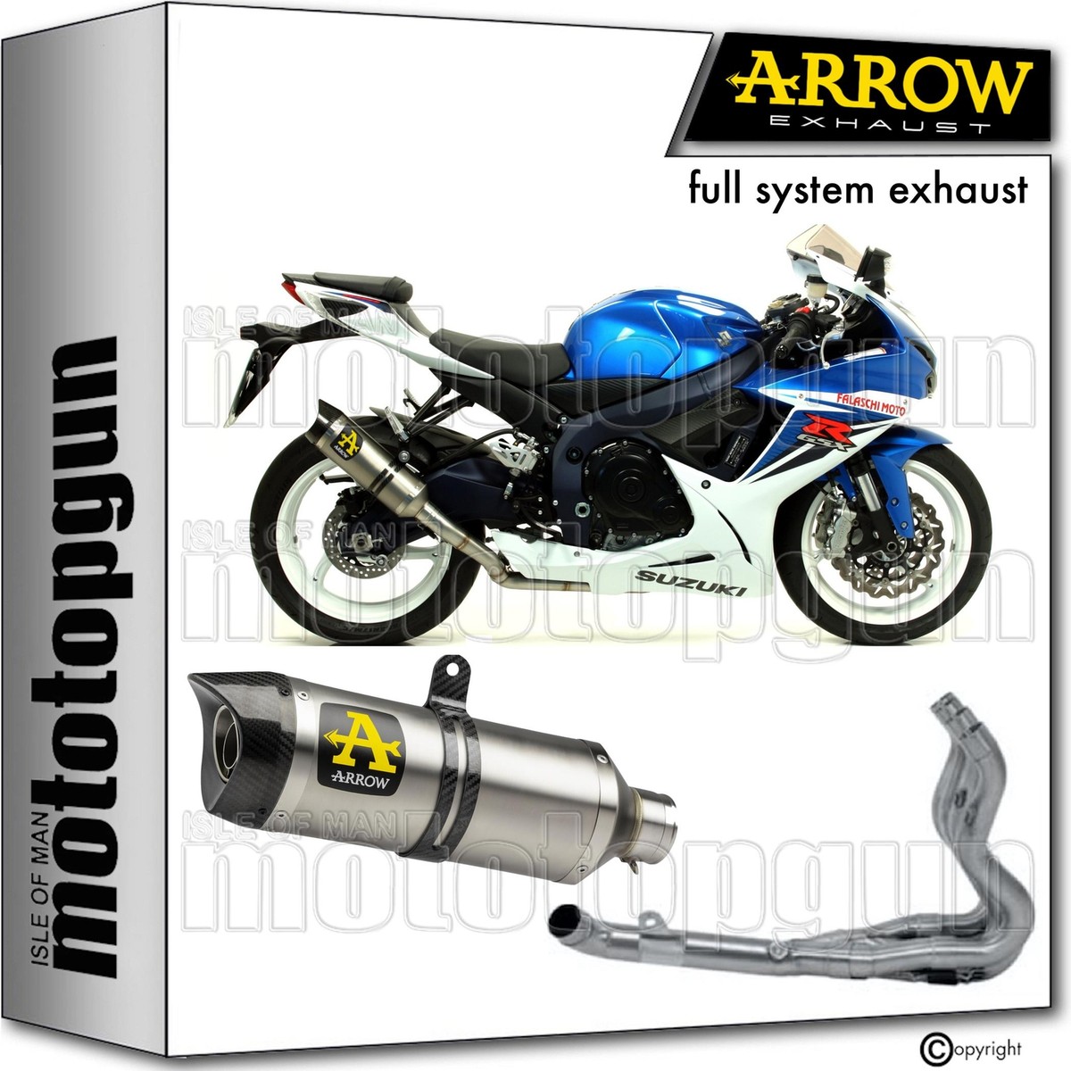 GSX-R600 ARROW ステンレスマフラー スズキ SUZUKI GSX-R600 GSX-R750 ミドルパイプ 触媒レス 触媒