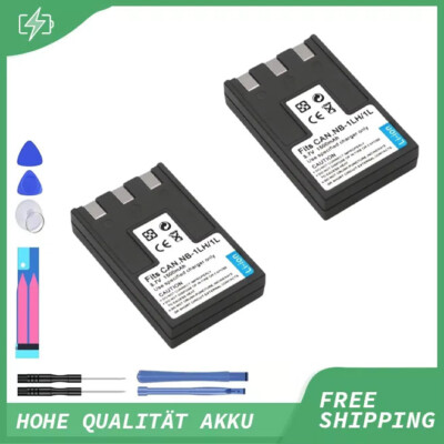 2x AKKU Für Canon Digital Ixus wie NB1lH, NB-1lH, NB-1L 3,7V NEUWARE