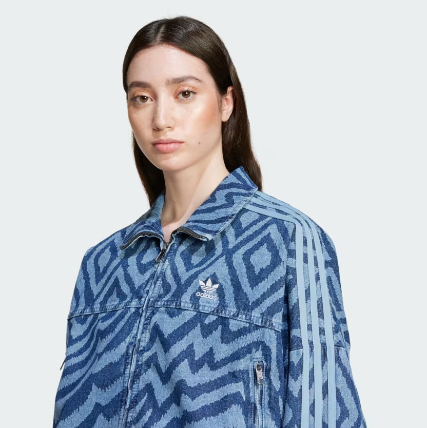 adidas Original adidas x FARM Rio Denim Track Top for women IW0793 image 5
