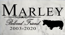 Customized Beloved Friend Dog Memorial Outdoor Stone Marker Select Your Breed