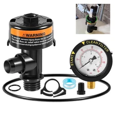 98209800 High Flow Manual Relief Valve,Air Relief Manual Valve Assembly w/ Gauge