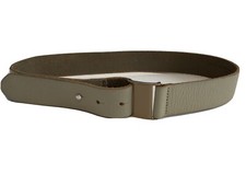 GAP XS Beige Tan Leather Belt RN 54023 Slip Thru Adjustable Buckle 2011