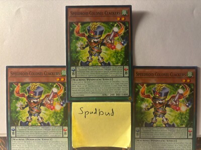 x3 Speedroid Colonel Clackers  3x Common SUDA-EN006 NM 1st Edition Yu-Gi-Oh!
