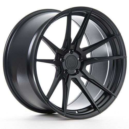19” ROHANA RF2 MATTE BLACK WHEELS RIMS FOR AUDI A3 S3 A4 Q3 Q5 19X8.5 ET.35 - Picture 3 of 12