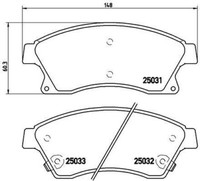 P 59 076 Brembo BremsklöTzesatz,Scheibenbremse FüR Buick ( Sgm ),Chevrolet,Die