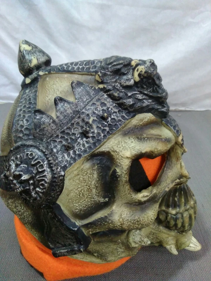 Demon Warrior Mask Skull Skeleton Halloween Adult Size! PREOWNED - Image 4 of 4