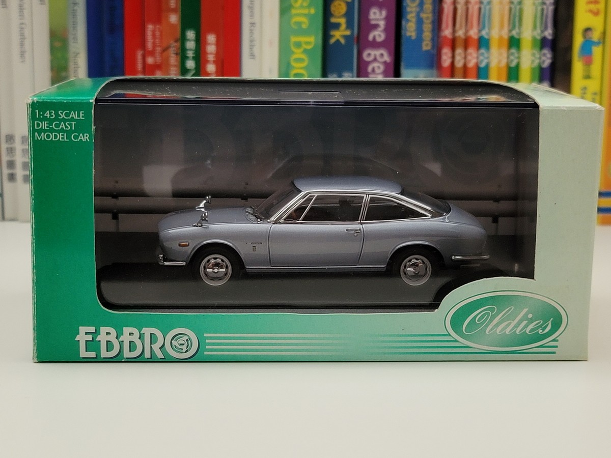 EBBRO 1:43 scale Isuzu 117 Coupe (1968) - Silve Blue Metallic (L.E