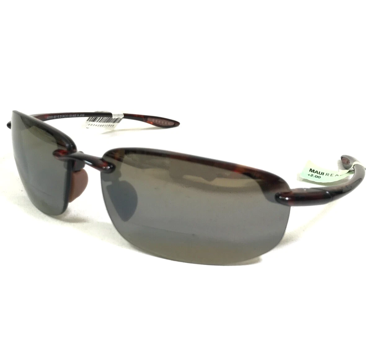Maui Jim Sunglasses Ho okipa H 807 10 20 Polished Tortoise Bifocal Readers 2.00