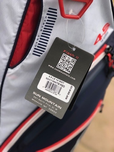 Sun Mountain 4.5LS Stand Bag with 14 Way Divider Top "New" USA Red White & Blue - Picture 18 of 21