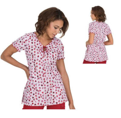 koi print scrub tops
