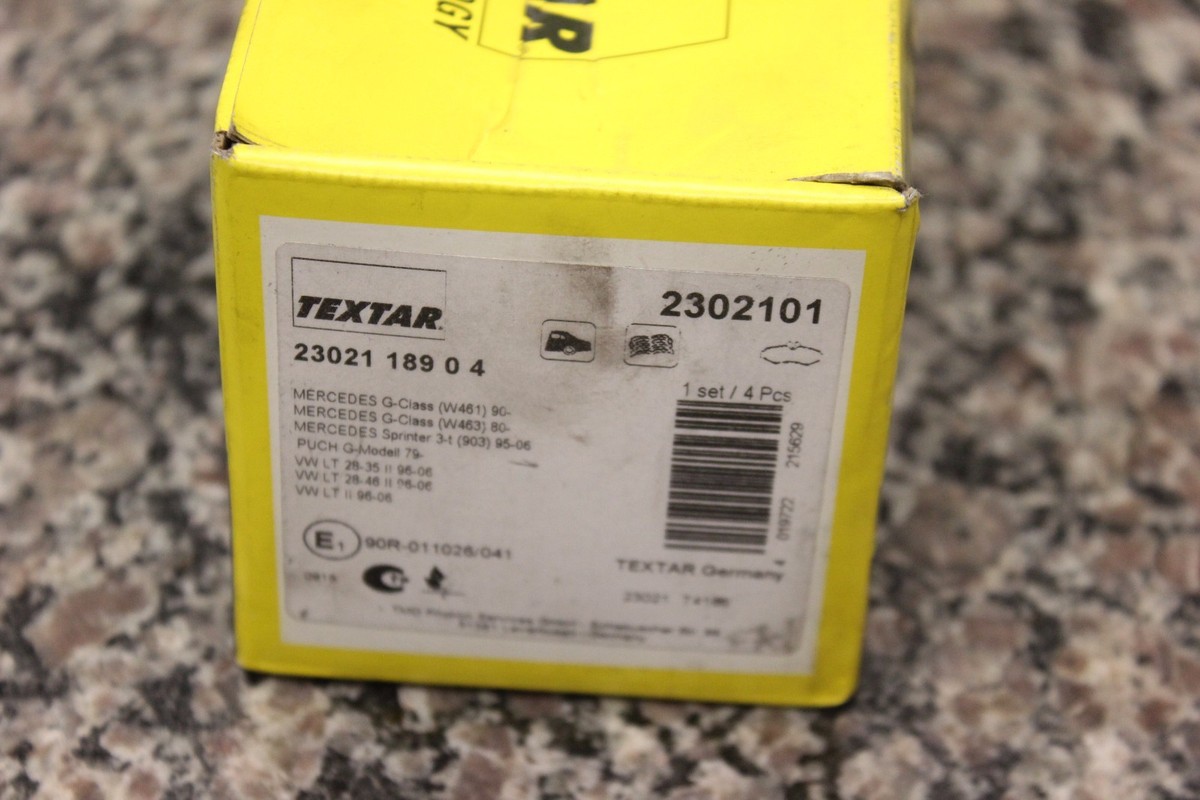 Textar 2302101 Brake Pad Set Mercedes T4168 GF (G106103-27 (JN 