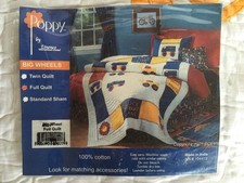 Trucks Dump Trucks Big FULL Quilt  Standard Sham Boys Bedding NEW