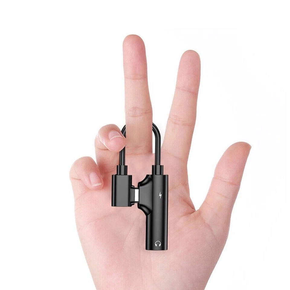 Headphone AUX Audio Jack USB C Cable Adapter Charge 2in1 Type C to 3.5mm Charger - Image 3 of 4