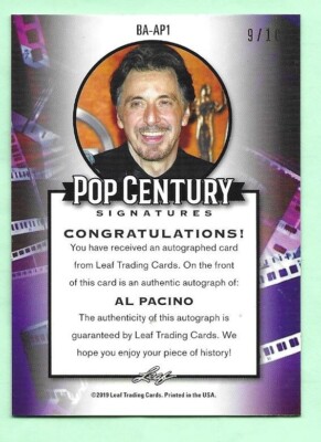 AL PACINO 2019 LEAF METAL Pop Century AUTOGRAPH Auto #