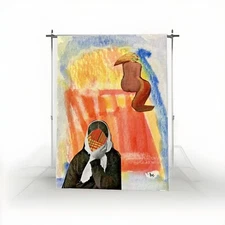 Time Travelers - Original Collage Mixed Media Surrealism Miniature Fine Art ACEO