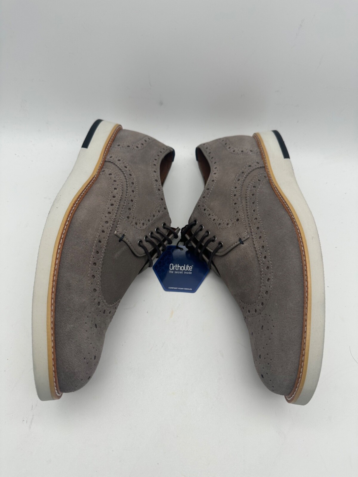 SAOLA NUOVISSIMO Oxford in pelle scamosciata Blake McKay Carson da uomo taglia 9 5 grigio