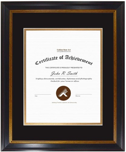 11x14 Diploma/Certificate Frame for 7x9 or 8x10 Photos Double Mat Real Glass - Picture 23 of 35