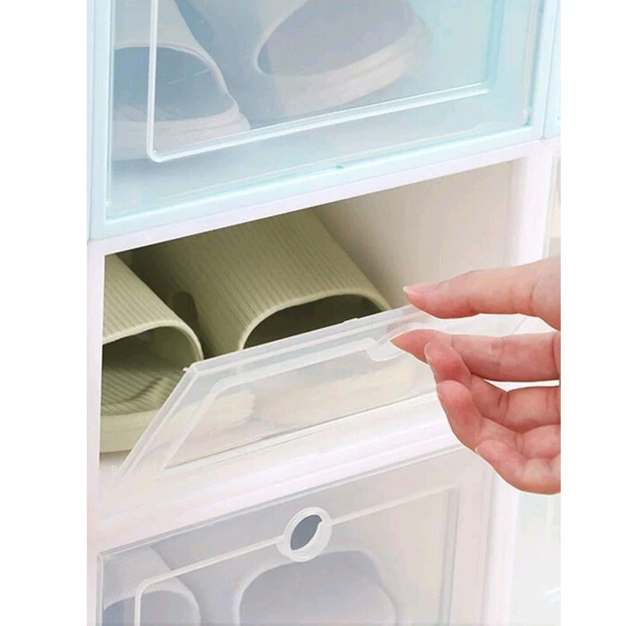 5 Scatole Piccol scarpe Scarpiera Cassetto Trasparente Organizzatore impilabili - Immagine 4 di 4