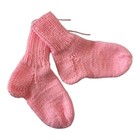 Handgefertigte gestrickte Mädchen rosa Acryl Socken, 2-4 Jahre
